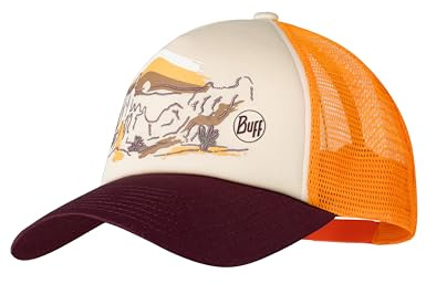 Buff | Gorra Trucker Hombre Mujer Adulto Ajustable, Comoda, Transpirable, Calidad, Moderna, Aire Libre, L/XL, Naranja Apricot