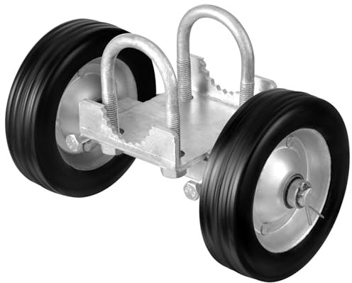 VEVOR Kit de portail coulissant de 146 mm, kit de quincaillerie pour portail roulant, roulettes universelles réglable, rouleau de guidage robuste pour portail coulissant, porte roulante, 272 kg, noir