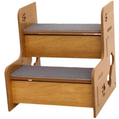 Folpus Haustiertreppen tragbar mit waschbarem Teppich für alte Katzen Hunderampen Katzenleiter für Couch Bettsofa Fenster