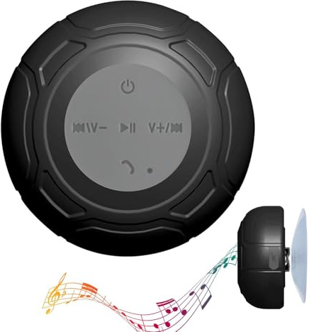 Altoparlante wireless da doccia, altoparlante da bagno CUP COPP, ricarica wireless di tipo C per elettronica esterna impermeabile IPX5 | microfono incorporato portatile per uomini e donne