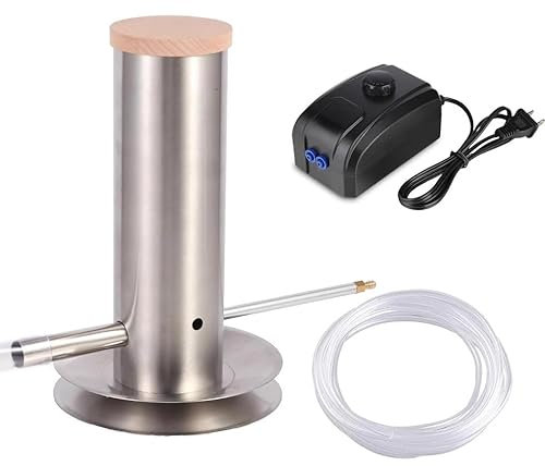 Générateur de Fumée Froide en Acier Inoxydable,Fumoir a Froid Fumoir Ggénérateur de Fumeur pour Fumoir Viande et Poisson avec Pompe et Tube Verseur Amovible,Générateur de Fumée Froide pour Barbecue