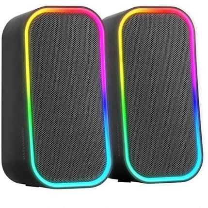 Glowster Altoparlante Bluetooth 20 W RGB, colore nero, suono avvolgente ideale per il gioco, feste e uso multimediale.