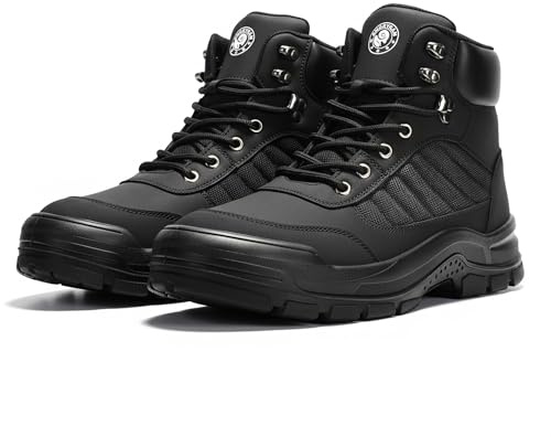 ANGRYRAM Safety Boots for Men Women Steel Toe Cap Trainers Safety Trainers | Non Slip Steel Toe Cap Boots with Puncture-Proof Protection, Lightweight Design, Comfortable Feeling, for Warehouse and Site