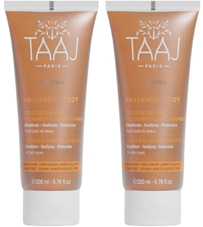 TAAJ | Gelata da doccia gourmande fiore d'order | Effetto rassodante e rivitalizzante | Schiuma delicata e fondante | Made in France | CrueltyFree | Confezione da 2 x 200 ml