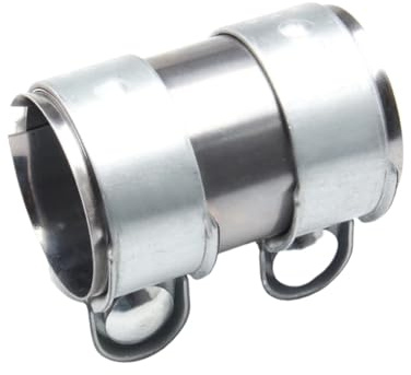 Exhaust Clamp Stainless Steel 45mm 50mm 55mm 60mm 65mm 70mm 76mm Exhaust Tube Pipe Connector Joiner Sleeve Clamp Adjustable Tip(65mm(2.5 in))