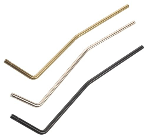 BIUDECO Palanca de Trémolo para Guitarra Eléctrica 5 MM 3 Piezas Brazo de Individual Acabado Negro Dorado y Cromado Accesorio Compatible para Efectos Puente de Guitarra