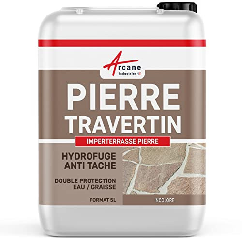 Hydrofuge imperméabilisant terrasse, anti-taches pierres naturelle et travertin - 5 L (jusqu'à 25 m²) - ARCANE INDUSTRIES