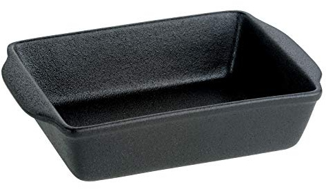 BIA - Individual Rectangular Roaster - Porcelain Oven Dish - Black Baking Tray Dish - Cast Iron Design Roasting Tin - Handled Oven Tray - Gastro-Noir-Mie Range - Black Dinner Set