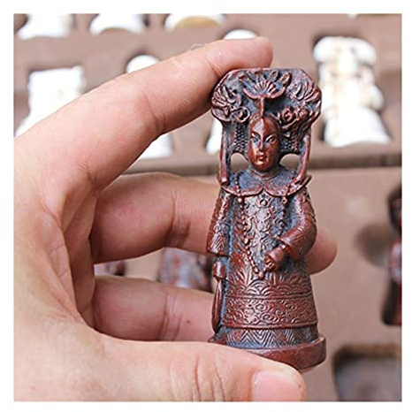 FURUIWUFENG Schachspiel Antike Schach Set Harz Große Schachfiguren Form Leder Schachbrett Spiel Stücke Weihnachten Geburtstag Elternkind Geschenke Magnetisches faltbares Schachbrett