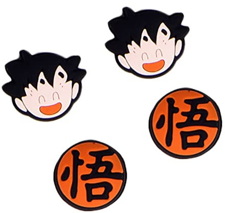 Viwind Capuchons de Pouce Compatibles avec Nintendo Switch/OLED/Switch Lite, Silicone Souple Joy-Con Joystick Thumb Grip Caps Cute 3D Analog Stick Cover (Dragon Ball)