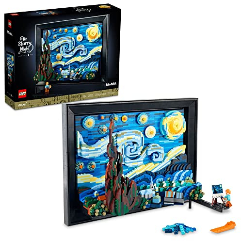 LEGO Ideas Vincent Van Gogh - The Starry Night 21333 3D Art Construction and Exhibition Model Kit for Adults (2,316 Pieces), Small