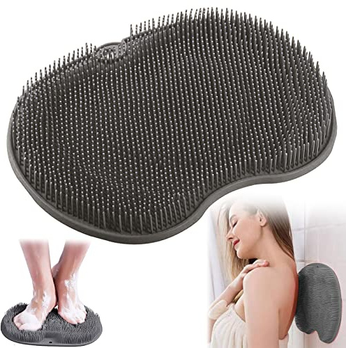 Pad Massage AntidéRapant En Silicone, Brosse à Pieds Lave-Mains Masseur Douche, Douche Masseur Pieds Scrubber, Frotteur Pieds Douche En Silicone, Nettoyeur Massages Avec Ventouses AntidéRapantes