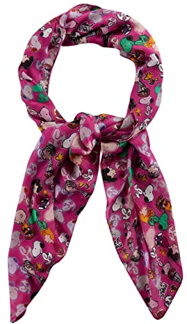 CODELLO Peanuts Halstuch Damen, 140x140cm, 100% Polyester, dünnes Tuch mit Peanuts