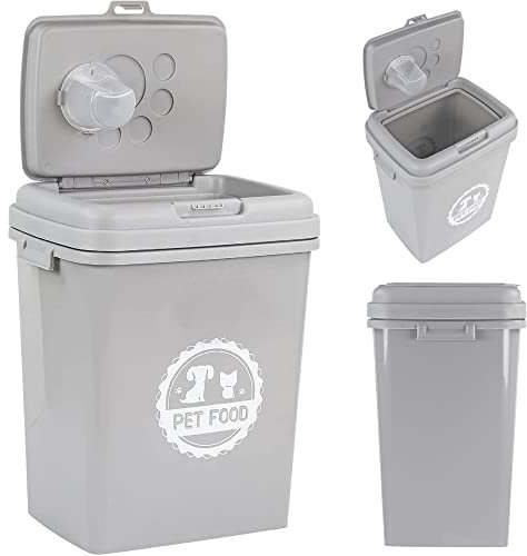Home Beauty Large Sized Plastic Airtight Pet Food Storage Containers 40 Litres - Large Size Animal Dry Food Storage Box for Birds Ducks Cats Dogs Built in Measuring Scoop with Flip Top Locking System