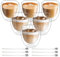 Verres à latte macchiato : lot de 6 tasses à expresso à double paroi de 80 ml avec 6 cuillères, tasses à cappuccino, tasses à café, café glacé, tasses à café glacé, tasses à café isotherme, tasses à