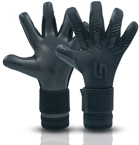 GRIPMODE Blackout 2.0 Hybrid Torwarthandschuhe - Torhüter Handschuhe mit Belag aus Griptec® Latex für jedes Wetter - Fußball-Torwarthandschuhe für Kinder, Jugendliche & Erwachsene - Größe 7
