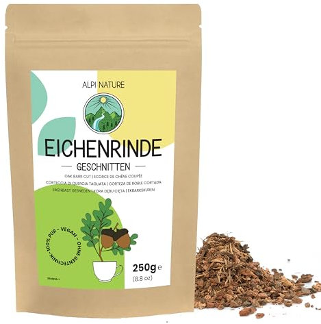 Alpi Nature Eichenrinde 250g, Eichenrinde geschnitten, Kräutertee, Eichenrindentee, Tee lose