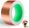 Queryifv 30MM Kupferband Gegen Schnecken, Kupferband Schneckenschutz Hochbeet Noppenfolie für Hochbeet, Pflanzenschutz, Kupferfolieband EMI Abschirmband