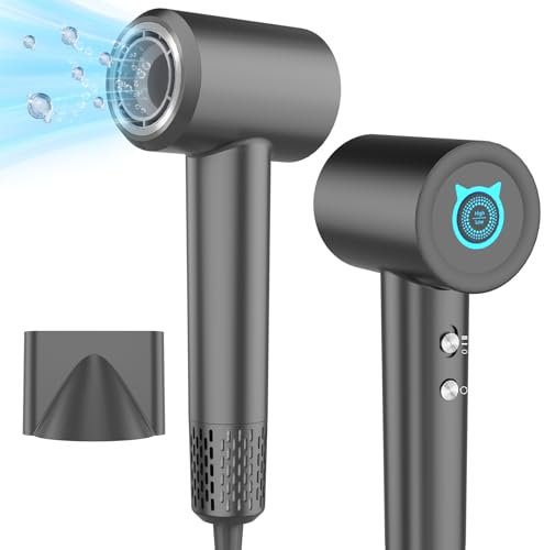 Phon Capelli Professionale, Asciugatura 400 Milioni di Ioni Negativi Motore Brushless da 110.000 giri/min per Asciugatura Rapida 57 dB Intelligente Temperatura per Viaggi e Domestico