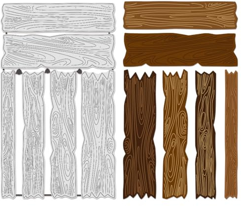 BENECREAT Plantilla de corte de grano de madera, plantillas de metal de pelo de madera para hacer tarjetas, álbumes de recortes, álbum de fotos, grabado decorativo