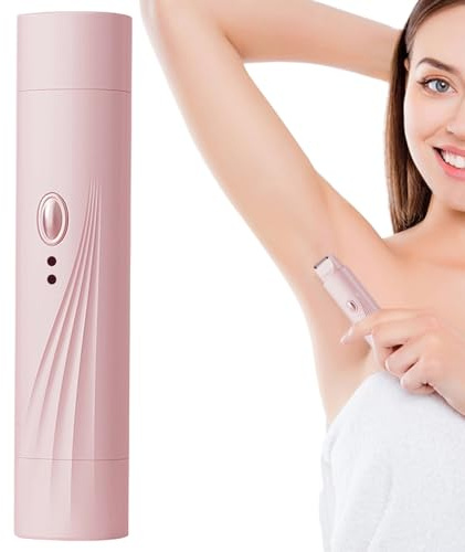 Rasoio Elettrico per Donna - Rasoio Elettrico Femminile a Doppia Testina - Depilatore Personale per Viso Pelle Sensibile Area Bikini Gambe Ascelle Utilizzo Quotidiano e Viaggio