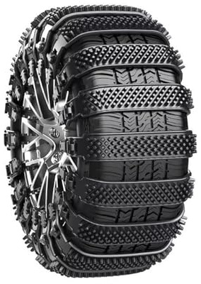 LECREA 10 Stück Auto Schneeketten für BMW X3 G01/G08 IX3 3.Gen 2017-2022, Anti-Rutsch Schnee Reifen Kette, Winter Notfall Traktionshilfe, Sicherer Grip auf Schnee & EIS,B Black