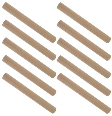 WRITWAA 10 Pezzi Tubi per Poster in Carta Kraft Tappi in Plastica Tubi di Spedizione Rotondi da 40 Cm Confezione per Imballaggio e Protezione Opere D’arte Riciclabili per Spedizioni e