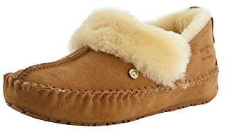 Warmbat Hausschuhe Damen Barrine (Cognac, Numeric_38)