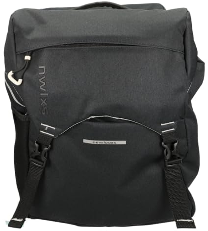 New Looxs Sports Double Racktime Dubbele Fietstas, Black, 32 Liter
