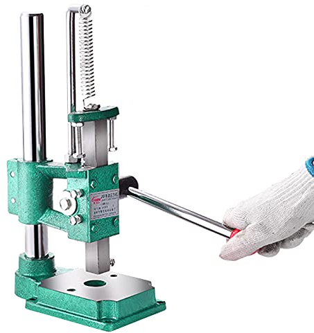 YAOYAOO Pressa Idraulica da Banco, Punzone Manuale Pressa Multifunzione Punzonatrice con Mandrino per Fori Goffratura Tacca in Pelle Alluminio Plastica Legno, Pressione mas: 160kg/320kg