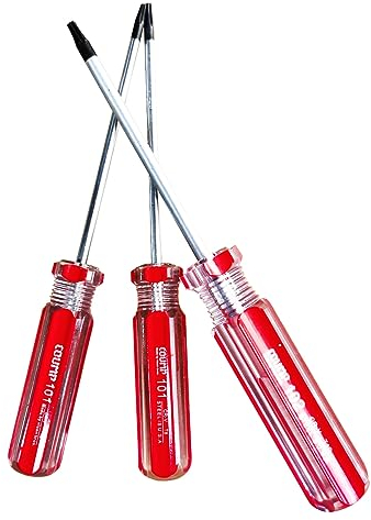 Jeu de tournevis Torx T6 T8 T10 - Tournevis magnétique de précision compatible avec MacBook PS3, PS4, PS5, Xbox One, Xbox 360, T6 (75 mm), T8 (75 mm), T10 (75 mm)