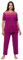 Ulla Popken Damen Pyjama, Viskose, Spitzendetail Schlafanzüge, dunkler Flieder, 50-52