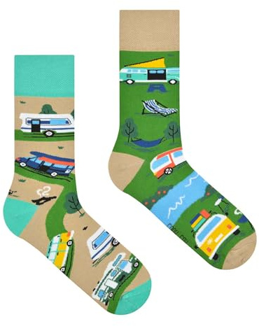 Spox Sox - calcetines coloridos, divertidos y extravagantes - un regalo divertido, 36-39, Cámper