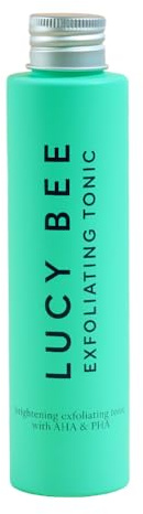 Lucy Bee AHA PHA Daily Exfoliating Tonic. Pore Minimising, Reduces Acne & Blackheads, Fades Pigmentation & Spots,Brightening, Fragrance Free Toner, Sensitive Skin & Pregnancy Safe 100ml