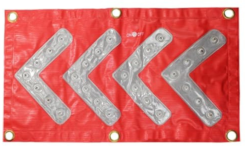 PBZVRFHYM 33x18in Foldable Road Traffic Arrow Signs, LED Flashing Guide Sign Warning Light Outdoor Magnetic Directional Arrow Sign(A,USB)