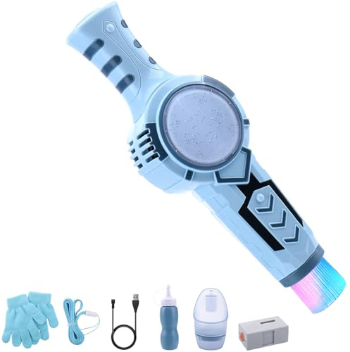 AIERSA Smoke Bubble Machine for Kids, Magic Smoke Bubble Wand with Gloves, Elastic Bubble Fog Wand, Colorful Bubble Machine with Smoke