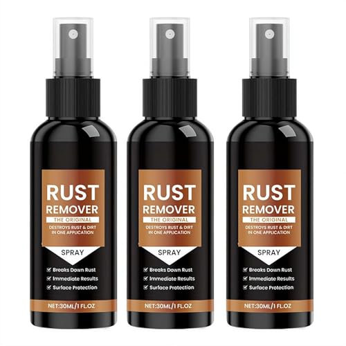 Spray antirouille pour métal, efficace et polyvalent, nettoyant multi-surfaces pour voitures, outils métalliques, appareils électroménagers (3 pièces)