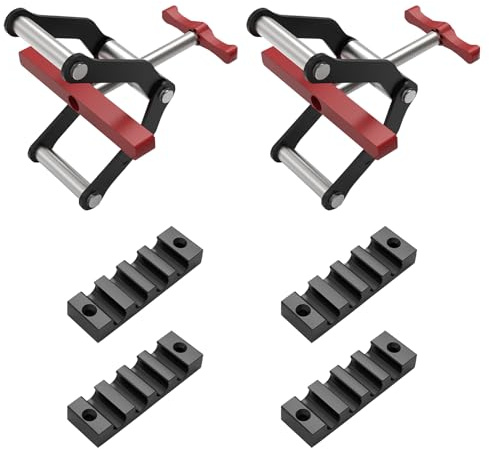 Sargentos De Banco, 2PCS Sargentos De 4 Vías Para Paneles Rápido De Aleación De Aluminio Sargento De Carpintería Ajustable Con Presión Para Carpinteros Y Fabricación De Muebles