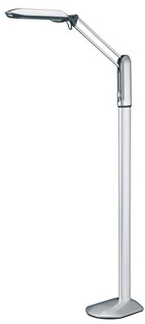 Eschenbach Stehleuchte pure visionLED XL, Silber, Metall, 2400 lx, 8 W, 117-151 cm, Modern, Lesen, Freistehend, Esszimmer, Wohnzimmer, Schlafzimmer