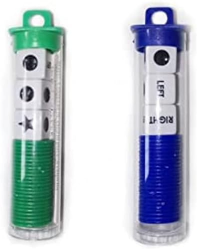 JHFY Left Right Center Dice Game Prime Set Bundle- 2Pack Assorted Colors