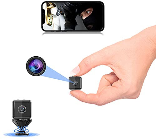Telecamera Spia Wifi indoor 1080P HD Mini Telecamera Nascosta Microcamera Senza Fili Videocamera Sorveglianza Per Auto/Casa/Bambini Lunga Durata Esterno/Interno Spy Cam