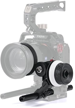 TILTA Pocket Follow Focus avec A/B Marks, Lens Zoom Control pour DSLR Mirrorless Cameras, avec 0.8mm Pitched Gear/Gear Ring/15mm Single Rod Holder, Fits Various Sizes Lenses FF-T07