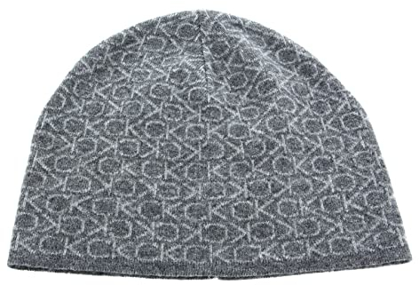 Calvin Klein CK Monogram Wool No Fold Beanie Medium Charcoal