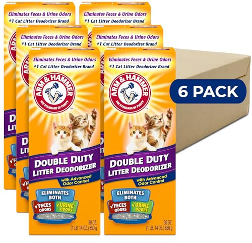 ARM & HAMMER Cat Litter Deodorizer Double Duty, 30 oz, 6 Pack