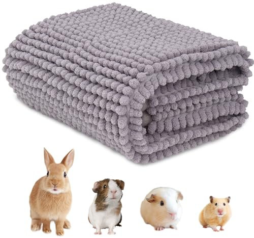 Meerschweinchen Unterlage Waschbar 60×40cm Kaninchen Käfig Einlagen Wiederverwendbar Kleintiere Decke Guinea Pig Cage Liner（Grau）