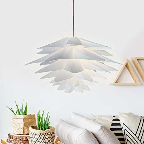 ALVIA Puzzle Pendant Lamp Shade - Lotus Flower DIY Jigsaw Lampshade Kit - 50cm