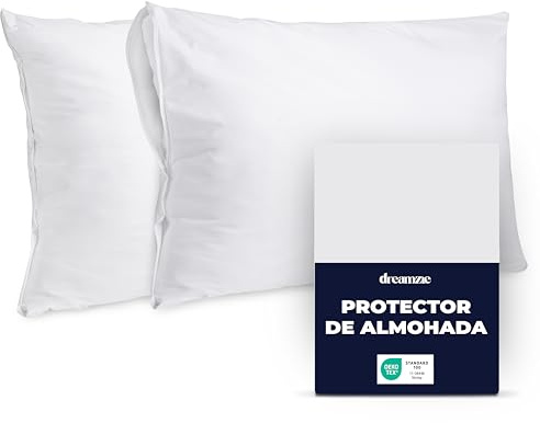 Dreamzie Protege Oreiller 60x60 cm - Lot de 2 Housses Imperméables | Anti-Acariens | Lavable à 90°C | Oeko-Tex | pour Peaux Sensibles