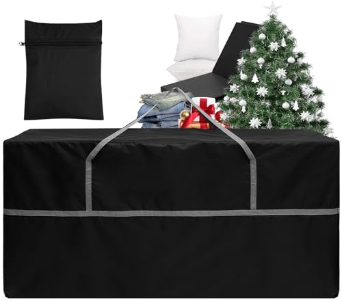 Borsa Portaoggetti Sacca Porta Oggetti Porta Cuscini per Mobili da Giardino, 157,5 x 56 x 76 cm, Tessuto Oxford 600D, Impermeabile, Anti-UV, Resistente, con Maniglia per Trasporto