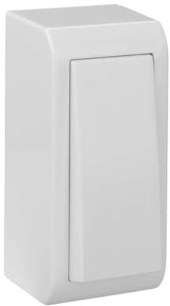 Bouton étroit de surface blanc série Mural