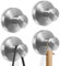 Gomeer 4PCS Silvery Suction Cup Hooks for Hanging up to 22lbs No Drill Suction Hook for Bathroom Towel Shower Door Window,Stainless Steel Vacuum Adhesive Heavy Duty Suction Hooks